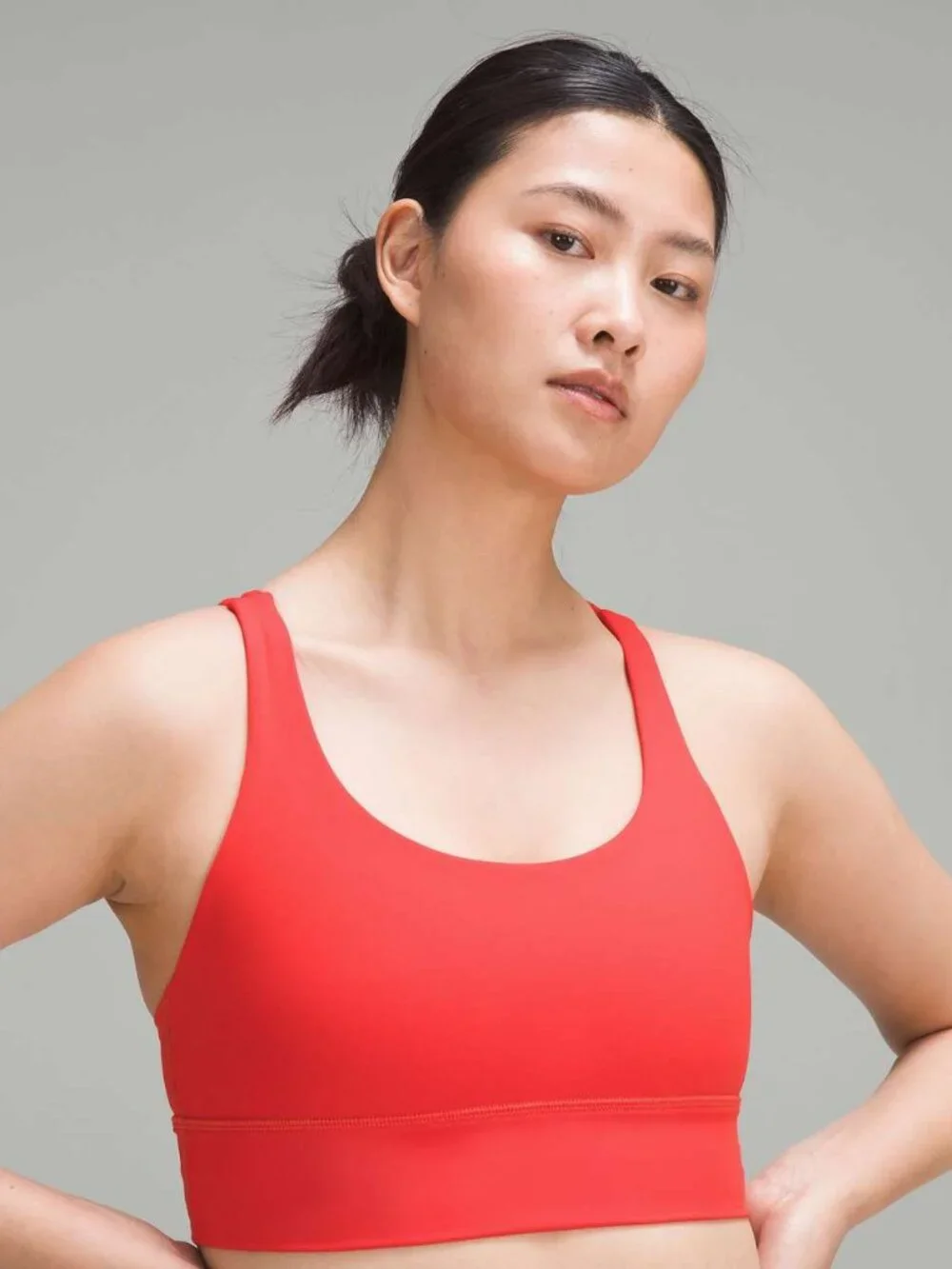 lululemon Energy Longline Bra *Medium Support, B–D Cups in Hot Heat